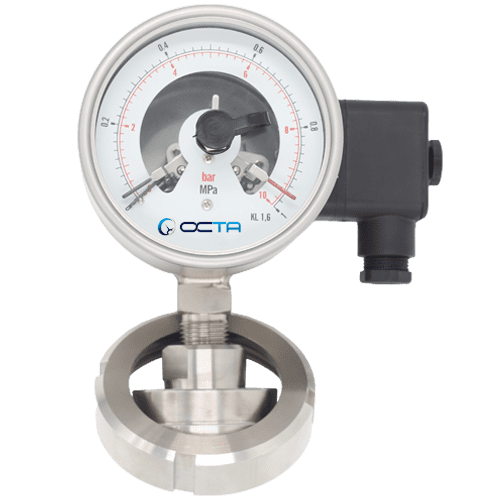 pressure-gauge-diaphragm-seal-ds-union-octa-electric-contact-1713-front