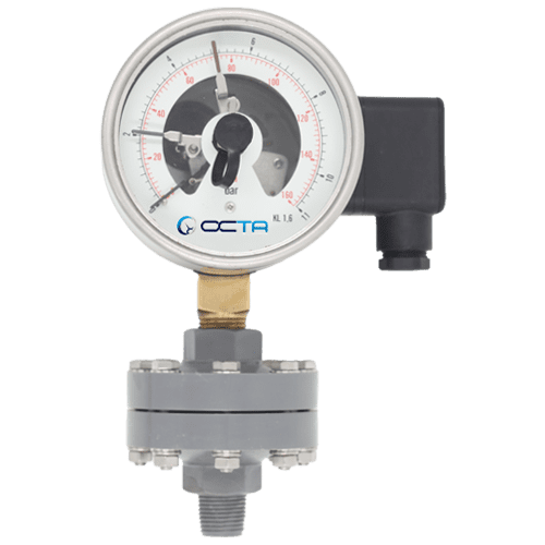 pressure-gauge_electric-contact_diaphragm_uPVC_octa_1711_front