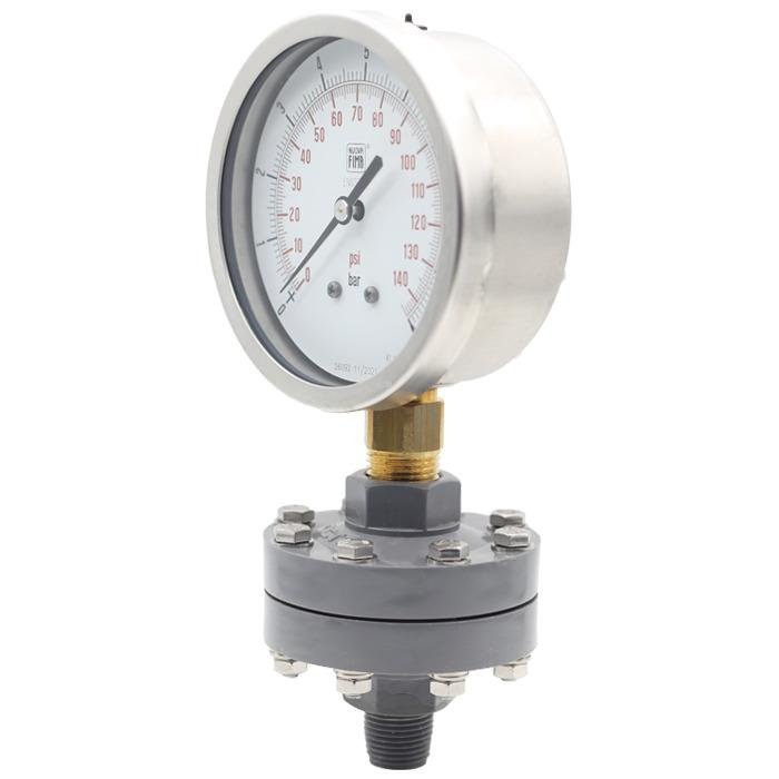 pressure-gauge_เพรสเชอร์เกจ_diaphragm_uPVC_nuovafima_octa_sideview